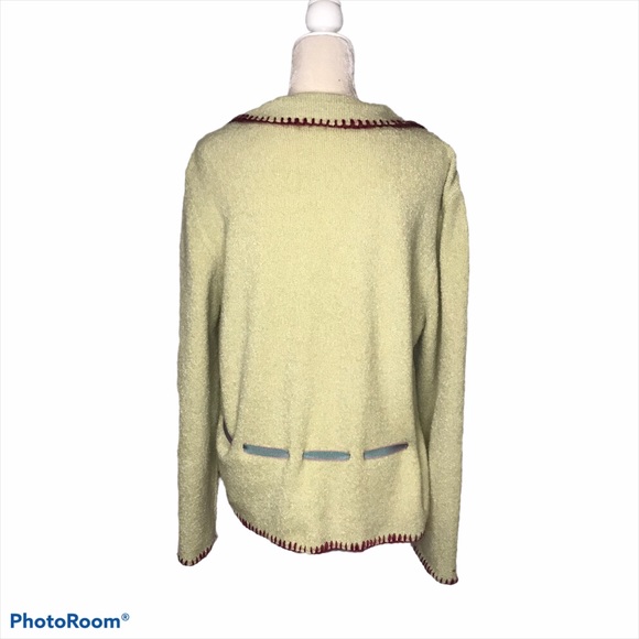 J. Jill Button Front Cardigan Sweater green size L - Picture 2 of 7